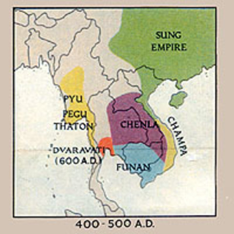 Chenla replaces Funan