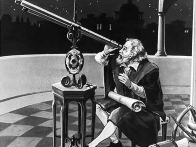 Looking through the the first telescope