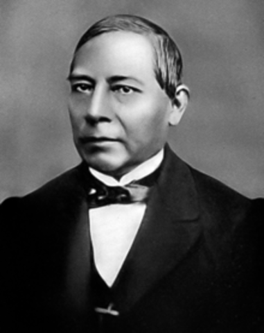 Benito Juarez sube a la presidencia siendo indigena.