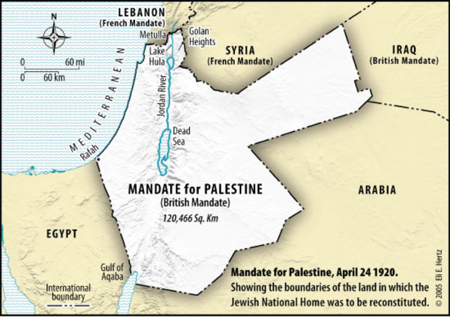 British Recieve Palestine as a Mandate