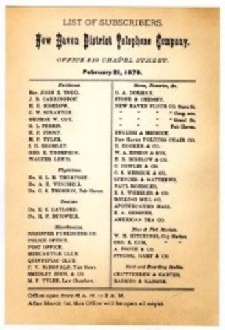La primera compañía de teléfonos mexicanos, tiene más de 1000 suscriptores y se inagura por primera vez en el país la guía de teléfonos.