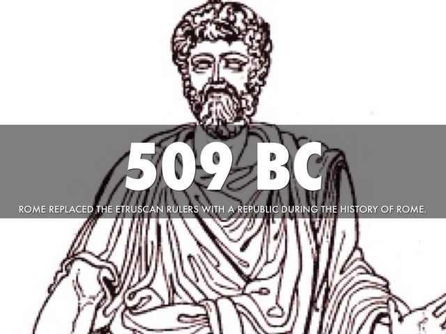 Rome replaced the Etruscan rulers (509 BC)