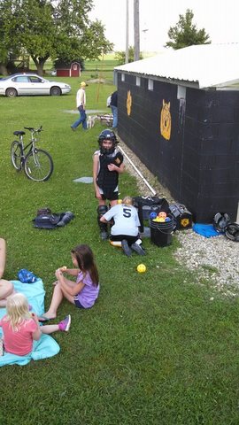 First time being pitcher for softball