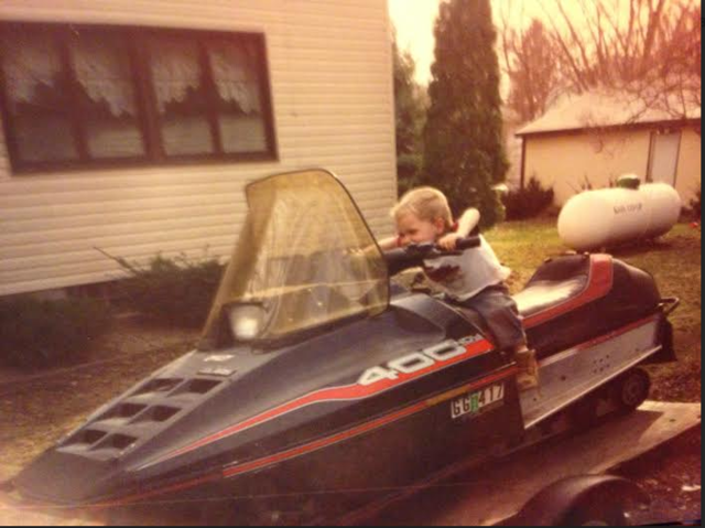 my first time getting to ride a snowmobile