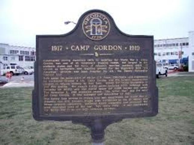 Arriving at camp Gordon, GA