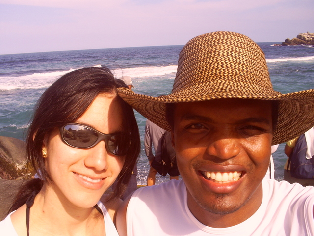 Auto fotografia en la playa el Cabo, santa Marta