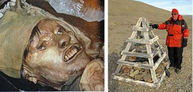 Beattie and research tem set up camp.