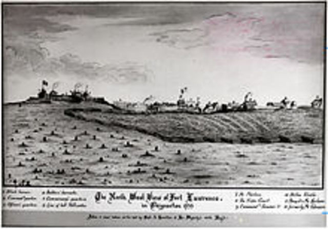 Establishment of Fort Lawrence - Colonies and Settlements