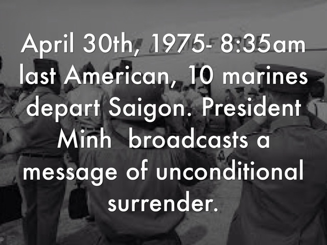South Vietnamese government surrenders