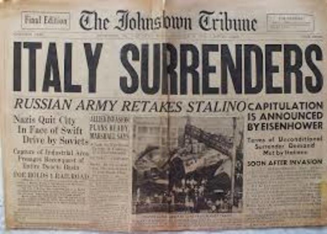 Italian surrender is announced