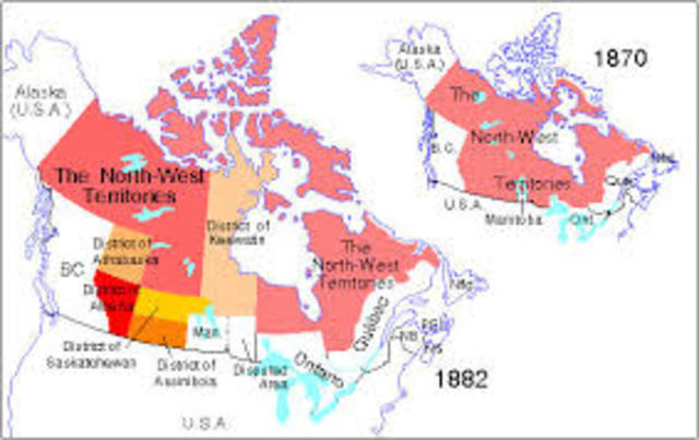 North West Territories Divided into Districts
