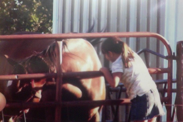 me petting savannah my horse