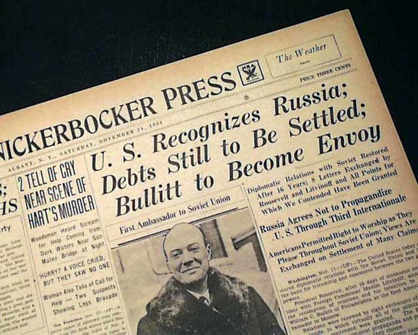 U.S Recognizes Soviet Union