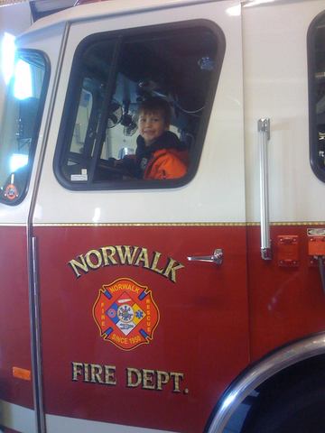 In a fire Truck