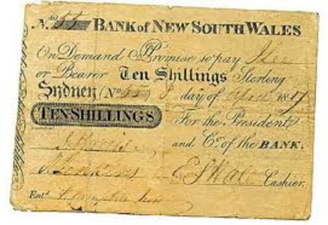 Australia's First Bank is Created