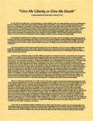 Patrick Henry's speech