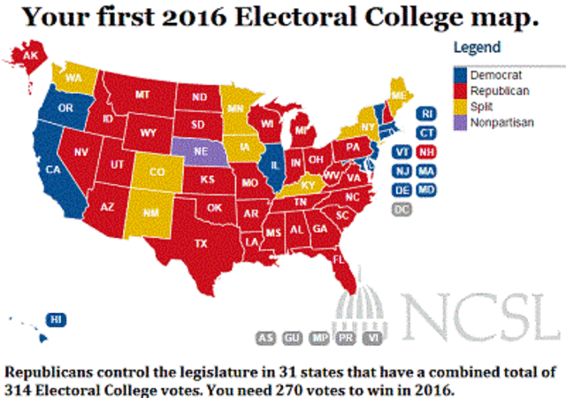 Electoral College meets/ votes