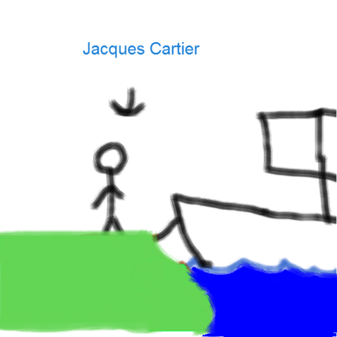 Jacques Cartier arrives in newfoundland