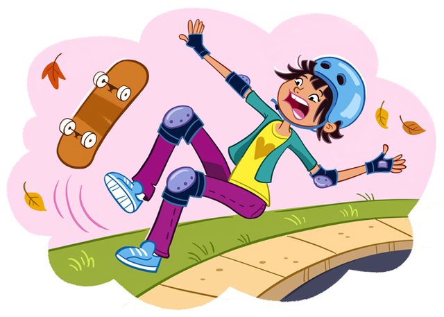 I fell off a skateboard