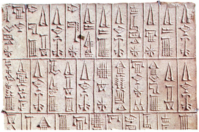 43 a.c.Ideogramas cuneiformes