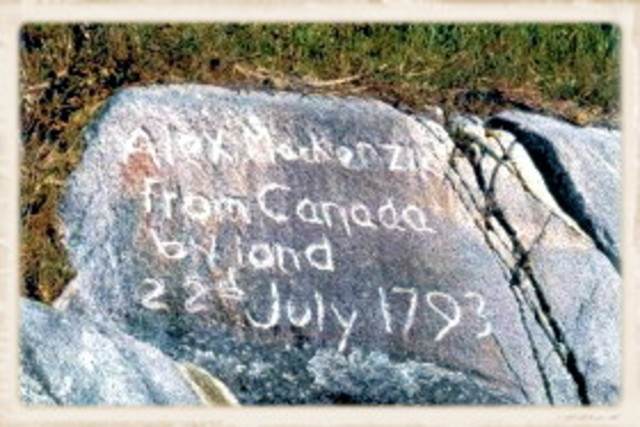 Mackenzie reached the Pacific at Dean Channel