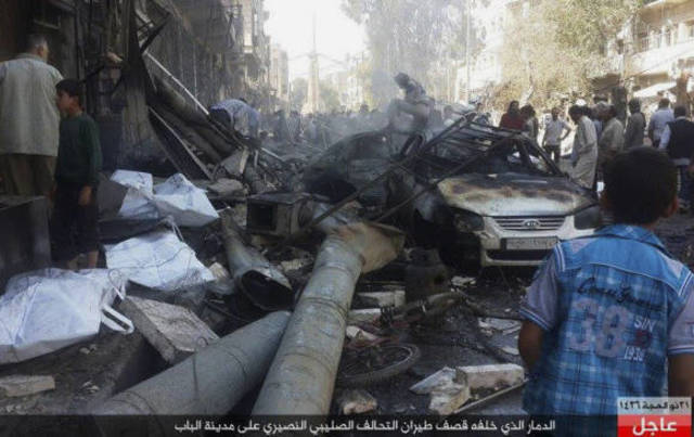 Bombardeos rusos en Palmira.