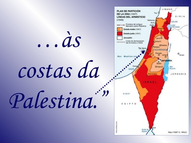 Chegada do Cavaleiro às costas Palestina.