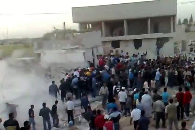 Bombardeo en Hama.