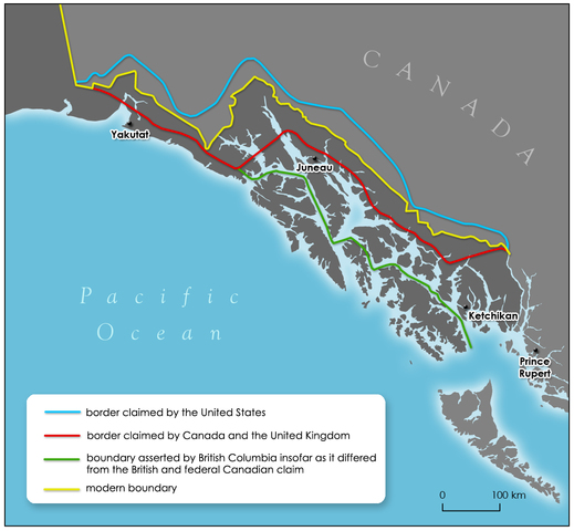 Canada loses the Alaska boundary dispute