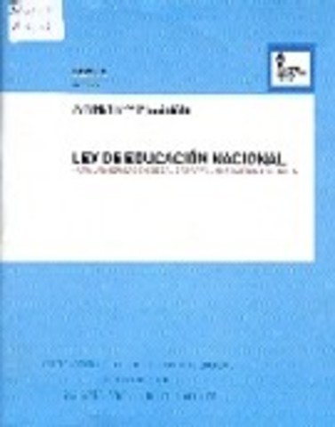 Ley N°2620.Nacional de Educación