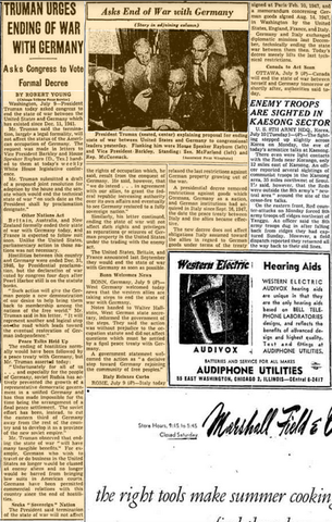 WW2-A formal peace agreement between Canada and Germany is signed