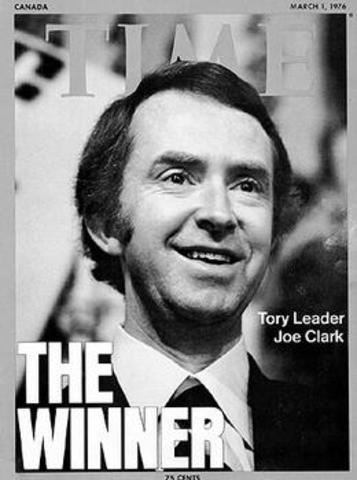 Conservatives under Joe Clark win a federal election.