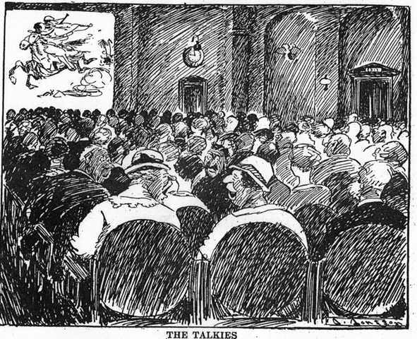 The first Australian screening of a movie with sound (a talkie).