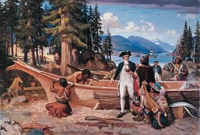 Captain James Cook Claims Vancouver Island for Britain