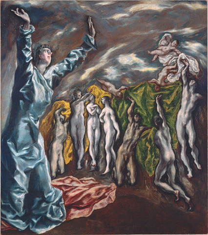 The Vision of Saint John.  El Greco
