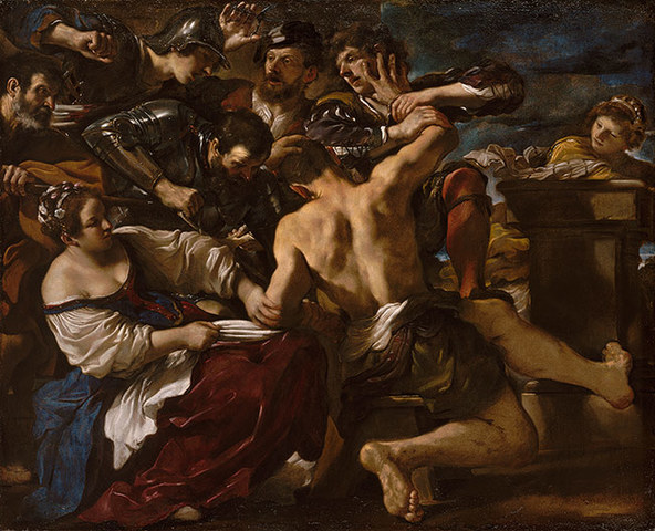 Samson Captured by the Philistines. Guercino (Giovanni Francesco Barbieri)