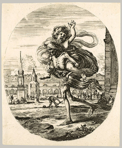 Death Carrying a Child.  Stefano Della Bella.
