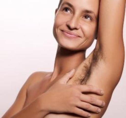 Crecimiento del vello en las axilas