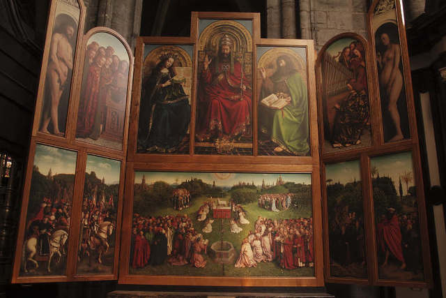 La Adoración del Cordero Místico (Gótico flamenco)