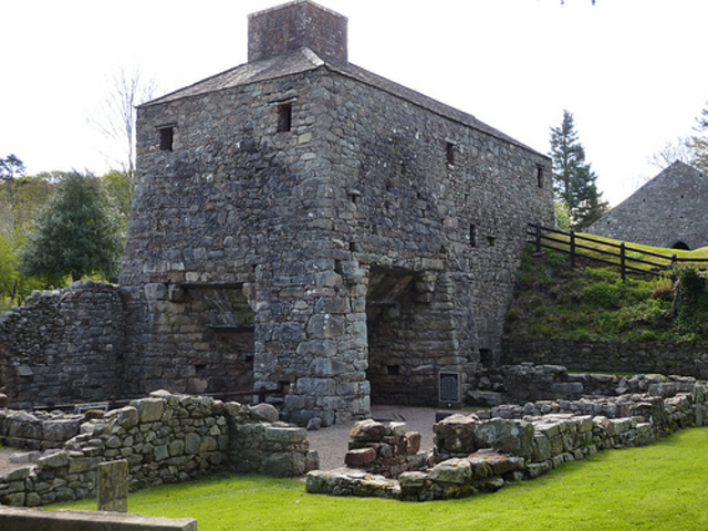 Iron furnace burning charcoal