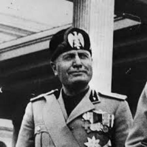 Benito Mussolini supports occupation of Austria