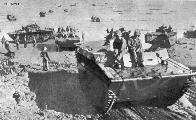 Американские войска высадились на острове Лусон (Филиппинские острова).