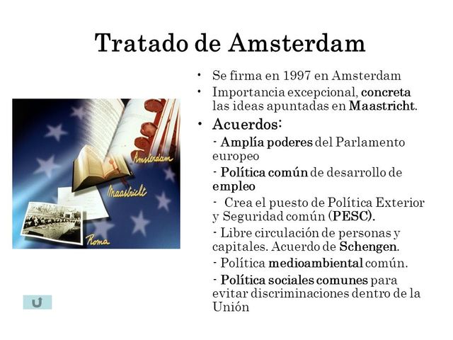 entra en vigor el tratado de amsterdam