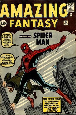 Spider Man appears in Amazing Fantasy #15