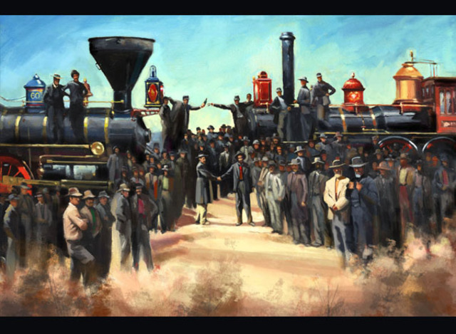 Transcontinental Railroad is Completed