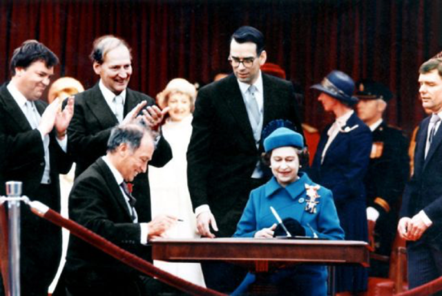 {Notable Events} - repatriate Canada's constitution