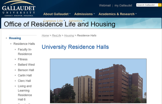 Names of Galladuet University Halls