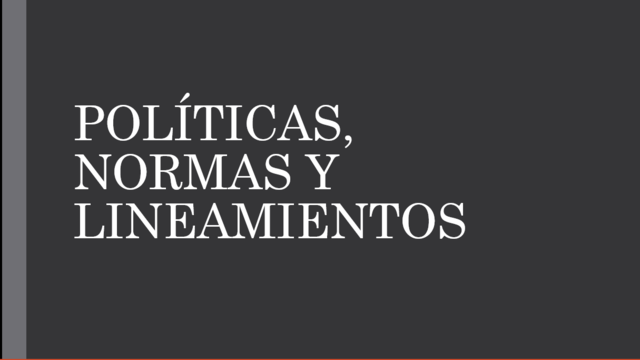 Políticas, Normas y Lineamientos
