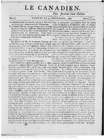 {Documents Acts & Treaties} - Le Canadien