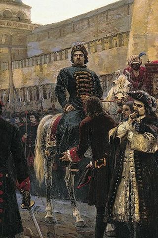 people of German parts of Moscow would see Peter I walk through